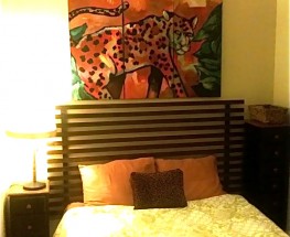Modern Slatted Headboard- $150