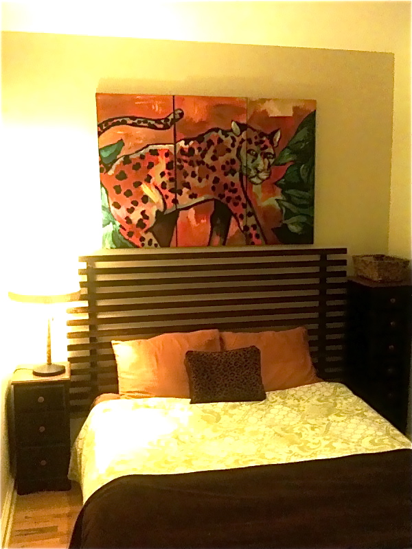 Modern Slatted Headboard- $150