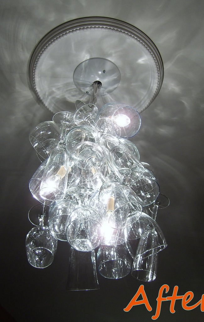 INSPIRED WINE GLASS CHANDELIER!!!