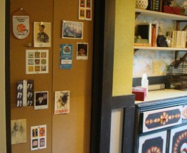 DIY CORK BOARD CLOSET DOORS