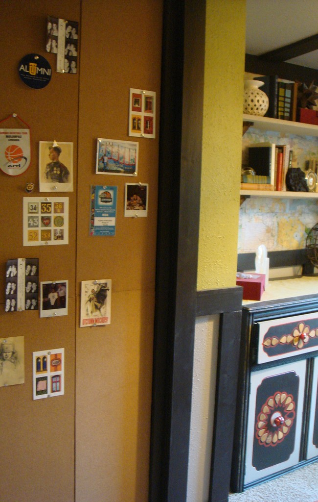DIY CORK BOARD CLOSET DOORS