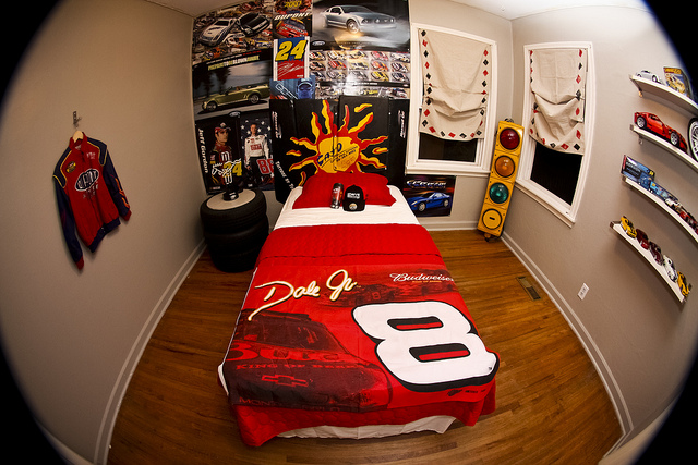 Room Fit for a Nascar Fan- Clean Slate Before and After