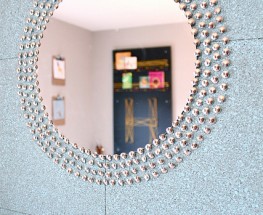 DIY Thumb Tack Sunburst Mirror