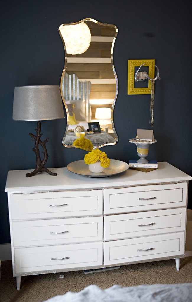 STUNNING SILVER LEAFED DRESSER- MINI MAKEOVER