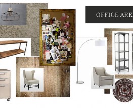 Rustic Modern Office Area- A Design Board