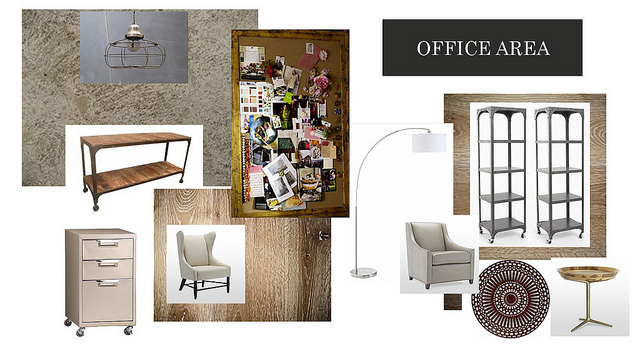 Rustic Modern Office Area- A Design Board