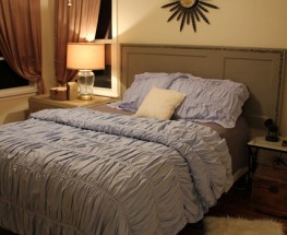 DIY Studded Door Headboard
