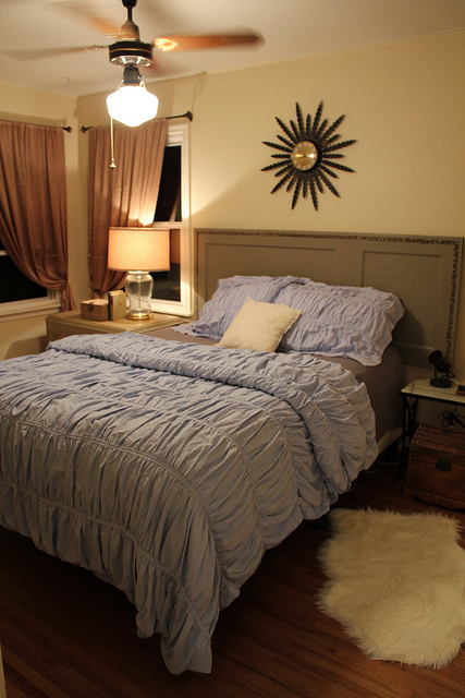 DIY Studded Door Headboard