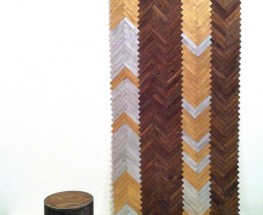 DIY Herringbone Art Installation