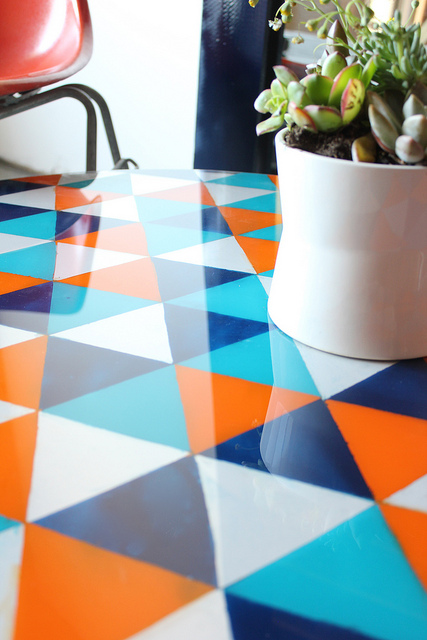 “Craft Wars”- Painted Glass Table Top