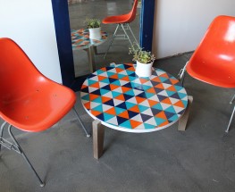 Painted Glass Table Top