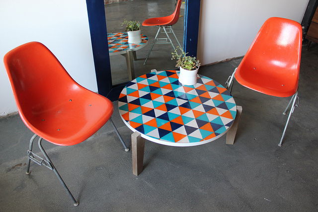Painted Glass Table Top