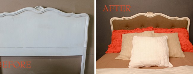 Mini Makeover- Elegant Upholstered Headboard
