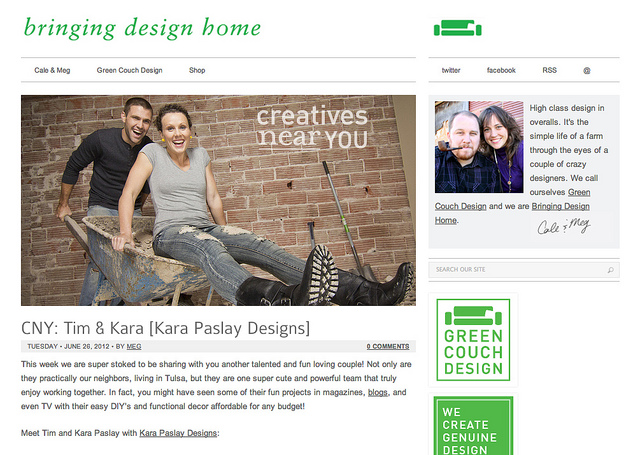 Guest Post Over At Bringing Design Home
