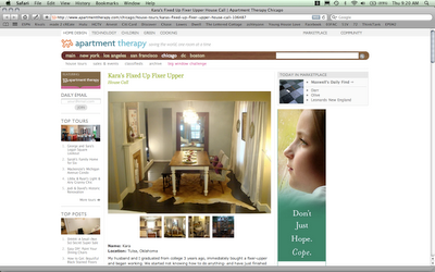 APARTMENT THERAPY FEATURE!